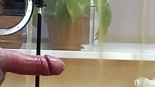 my swollen cock penetrates the fat woman's mouth and cums on her tongue