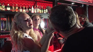 He just wanted a drink from the bar and is enslaved to lick his shoes by Femdom Austria