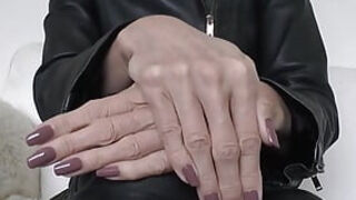 Lady Victoria Valente - Beautiful Hands, Cocoa Fingernails, JOI with Nipple Treatment and Alternating Testicle Stretching