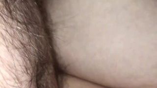 'Husband fucks my ass till I squeal then my pussy till he gives a creampie'