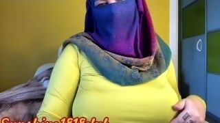 Arab hijab muslim with big tits on cam from Middle East recorded webcam show November 2nd