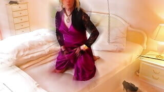 Cum On Purple Satin - it is just hot stuff