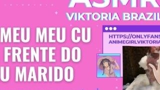 comeu meu cu na frente do meu marido ASMR em portugues punheta guiada conto erotico corno menage