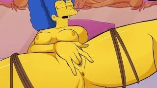 Marge Simpson Tied Up Bondage Fingering Squirting Orgasm - Hole House