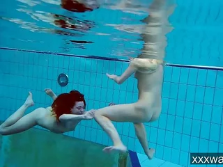 Hot Russian girls swimming more make an issue of come together