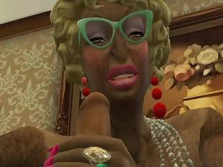 GRANNY Appetizing 1 - Chesterfieldian Grannies Sucking Young Cocks - Sims 4